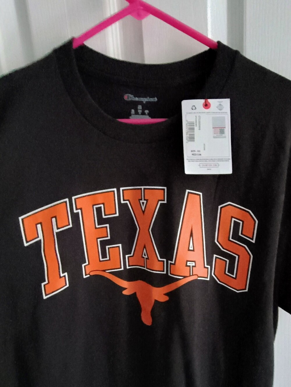NWT Black Texas Longhorns Orange Logo T-Shirt Sz M Crew Neck SS Hook Em Horns! - Picture 4 of 8
